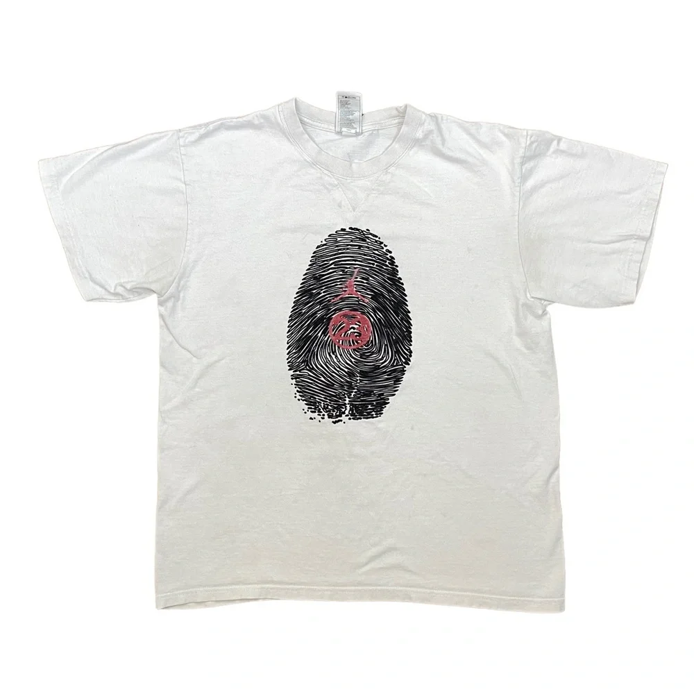 Vintage 00s Y2K Jordan T-Shirt Jumpman Logo‎ Fingerprint Tee Men's Sz M